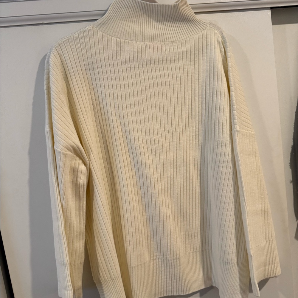 Pink Lily Ivory Ribbed Sweater - Picture 2 of 5